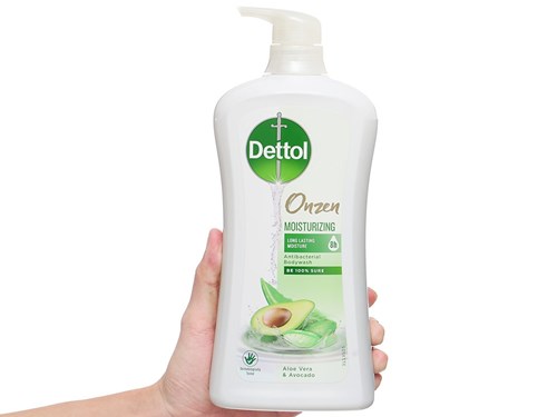 Sữa tắm Dettol Onzen kháng khuẩn và dưỡng da hương lô hội & bơ 950g