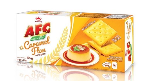 Bánh quy cracker AFC dinh dưỡng - Vị caramel flan mỏng giòn 109gr