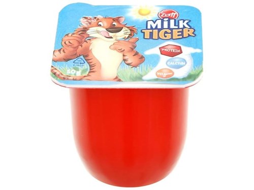 Phô mai tươi Zott Milk Tiger hương dâu vani 50g x 4 hộp/ lốc