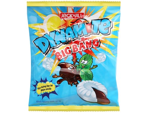 1 thùng kẹo Dynamite Bigbang hương bạc hà nhân socola 60g x 50 gói/ thùng - Hàng chính hãng