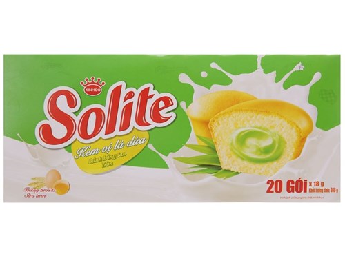 Bánh Solite Cupcake vị kem lá dứa 360g 