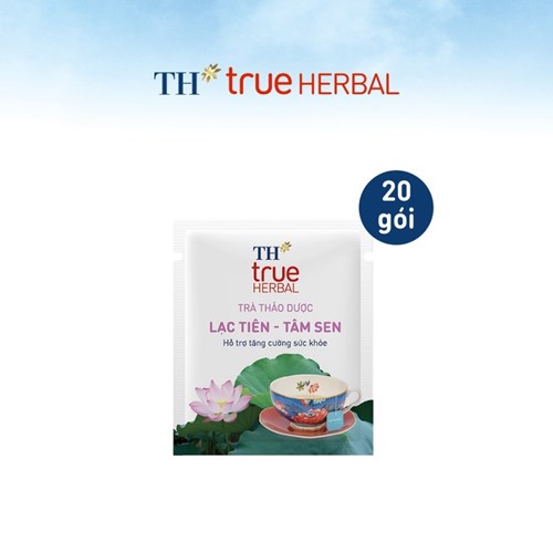 Trà thảo dược lạc tiên – tâm sen TH True Herbal 36g/ hộp (20 gói x 1.8g)