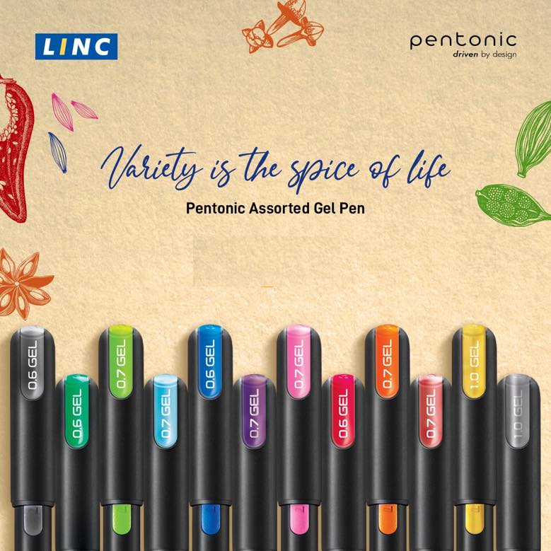 Đánh bay nhàm chán với bút bi Linc Pentonic 10 màu tươi sáng