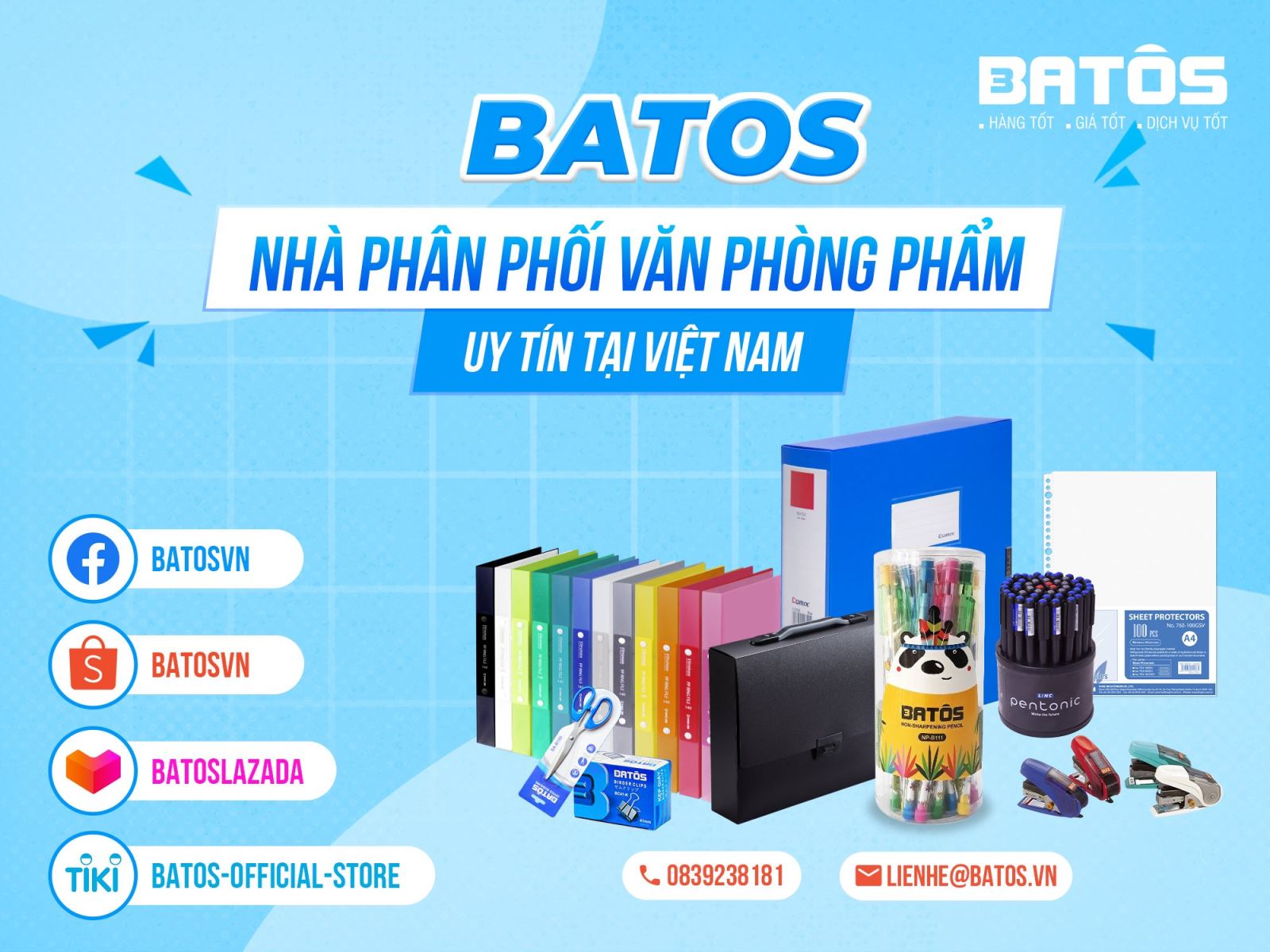 Batos - Chuyên cung cấp các mặt hàng VPP và tiêu dùng chính hãng