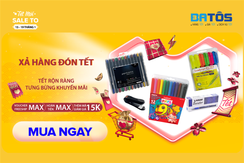 Sản phẩm văn phòng phẩm nào đang bán chạy nhất?