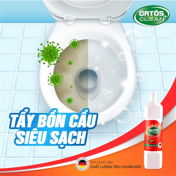Nước tẩy bồn cầu Batos Clean – giải pháp vệ sinh bồn cầu siêu sạch
