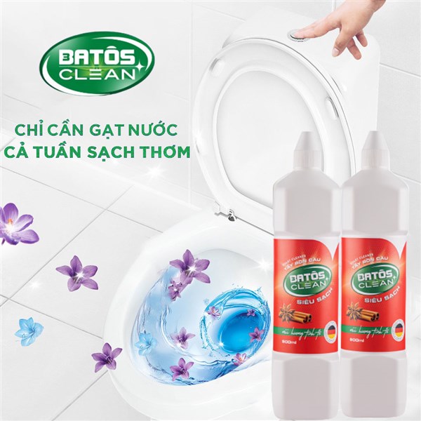 Hướng dẫn sử dụng nước tẩy bồn cầu Batos Clean an toàn cho gia đình