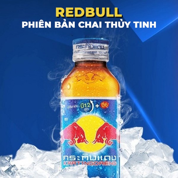 Nước tăng lực Redbull chai thủy tinh phiên bản mới cho tết thêm hứng khởi