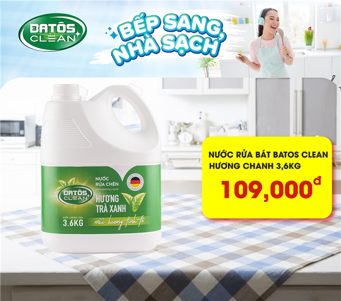 Batos Clean xua tan nỗi ám ảnh rửa chén ngày tết