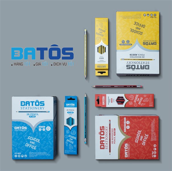Phân phối bút chì 2B, HB thương hiệu Batos chính hãng