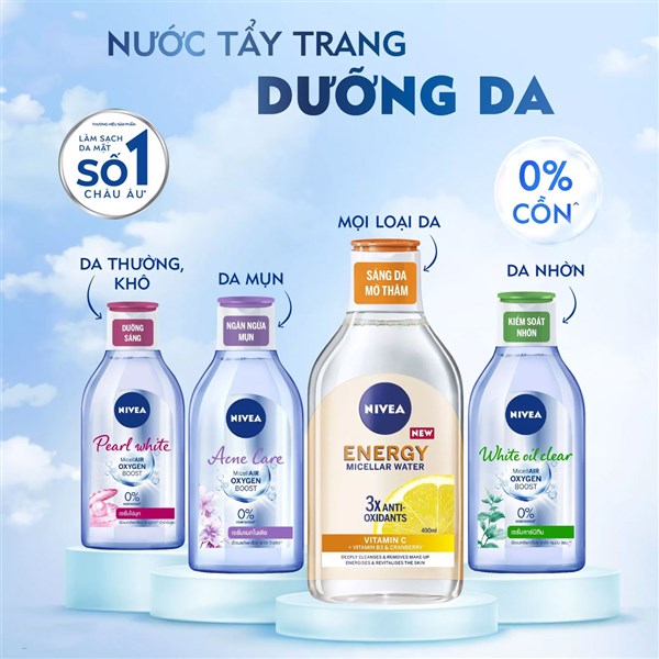 Các loại nước tẩy trang Nivea được mua nhiều nhất