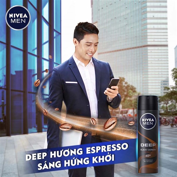 Xịt khử mùi hương nước hoa Nivea Men giảm tiết mồ hôi, ngăn mùi đến 48H