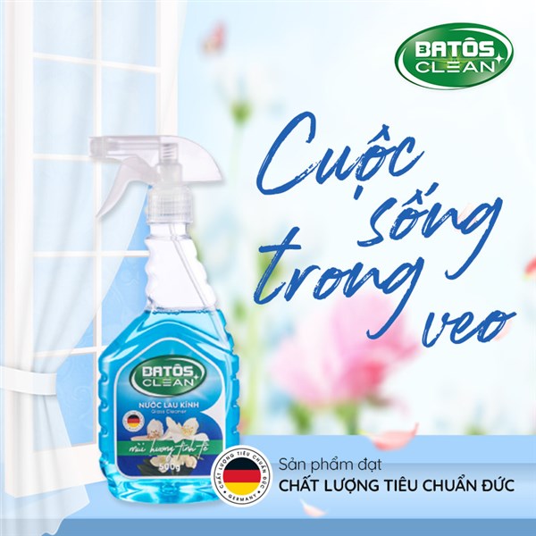 Cách lau kính sạch, sáng bóng như mới với nước lau kính Batos Clean