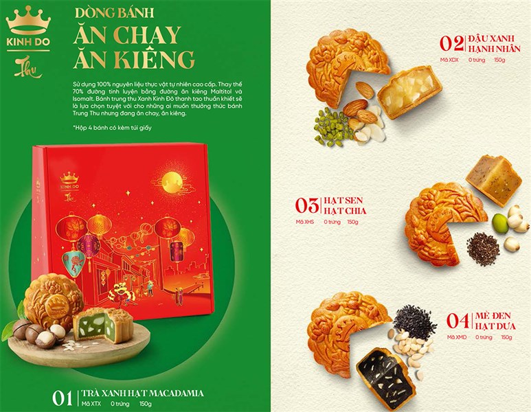 Bánh Trung Thu Kinh Đô chay dành cho người ăn kiêng