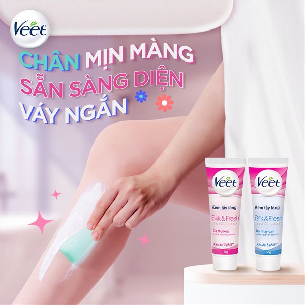 Dẹp bay nỗi lo lắng, ám ảnh chỉ với kem tẩy lông Veet 