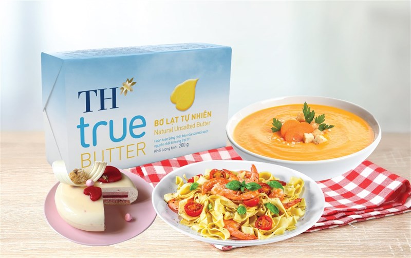 Bơ lạt tự nhiên TH True Butter bổ dưỡng cho món ngon mỗi ngày