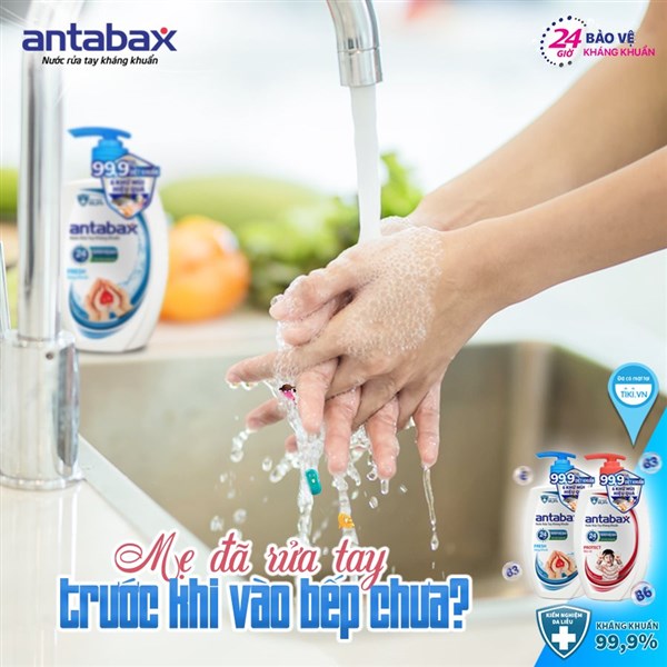 Bảo vệ cả gia đình với bộ 4 nước rửa tay Antabax an toàn tiện lợi 