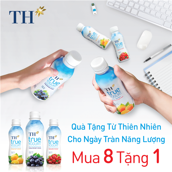 Thử ngay phiên bản sữa chua uống TH chai có nắp - dễ dàng sử dụng