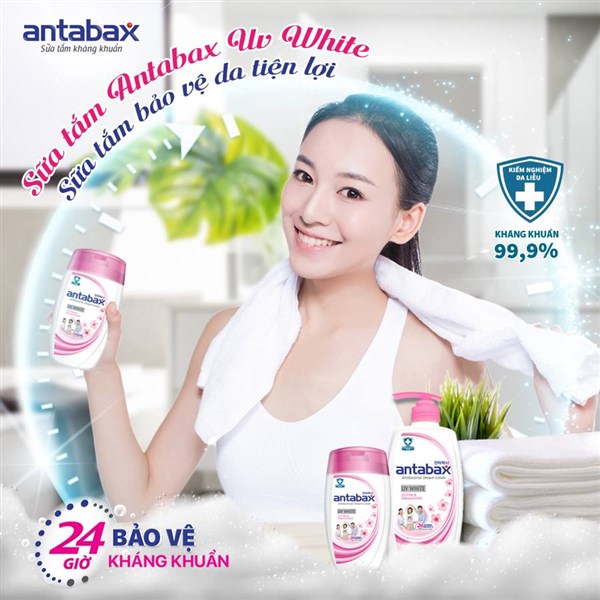 Mịn màng như tuyết, rạng ngời ngày Tết với sữa tắm Antabax UV White