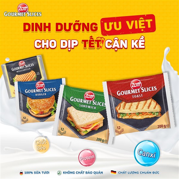Khám phá hương vị tinh tế trong từng lát phô mai Zott