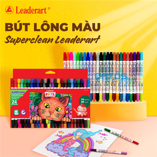Tô điểm sắc màu cùng bút lông màu Leaderart