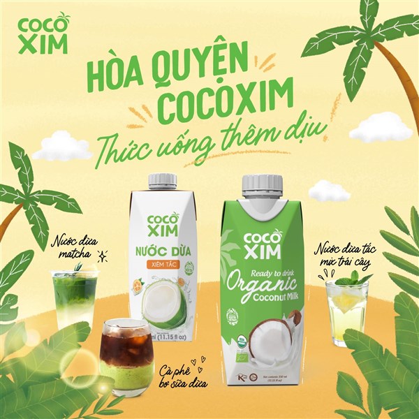 Nước dừa Cocoxim - Cảm nhận vị ngọt đích thực từ trái dừa tươi Bến Tre!
