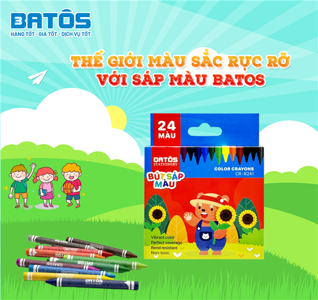 Khám phá thế giới màu sắc rực rỡ cùng bé yêu với sáp màu Batos!