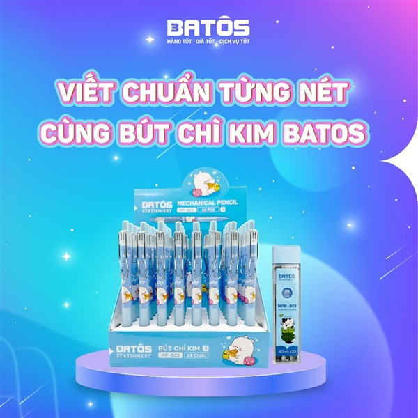 Bút chì kim Batos - Viết mượt mà với những đường kẻ sắc nét