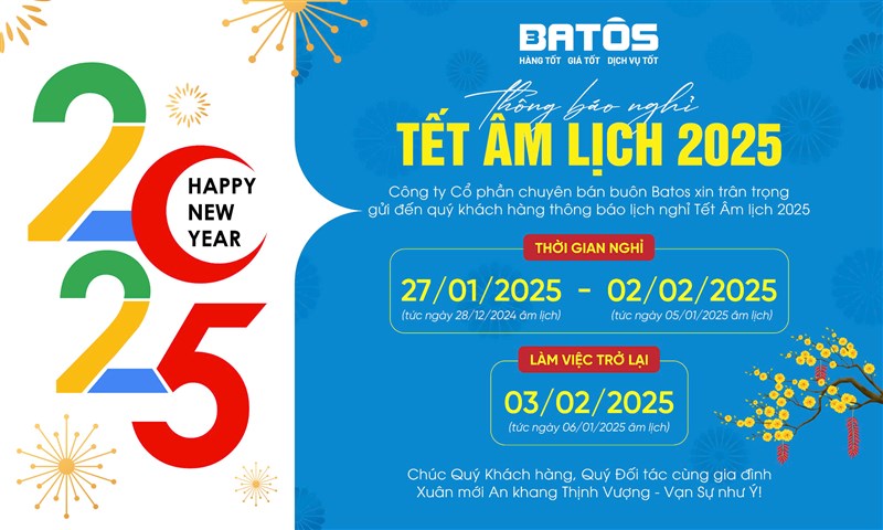 THÔNG BÁO NGHỈ TẾT NGUYÊN ĐÁN 2025