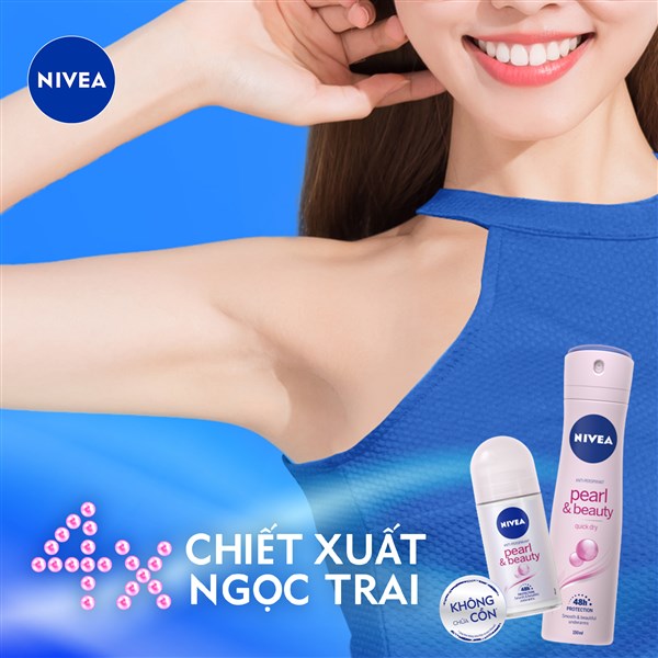 Làn da khô thoáng và thơm mát cả ngày với lăn khử mùi Nivea