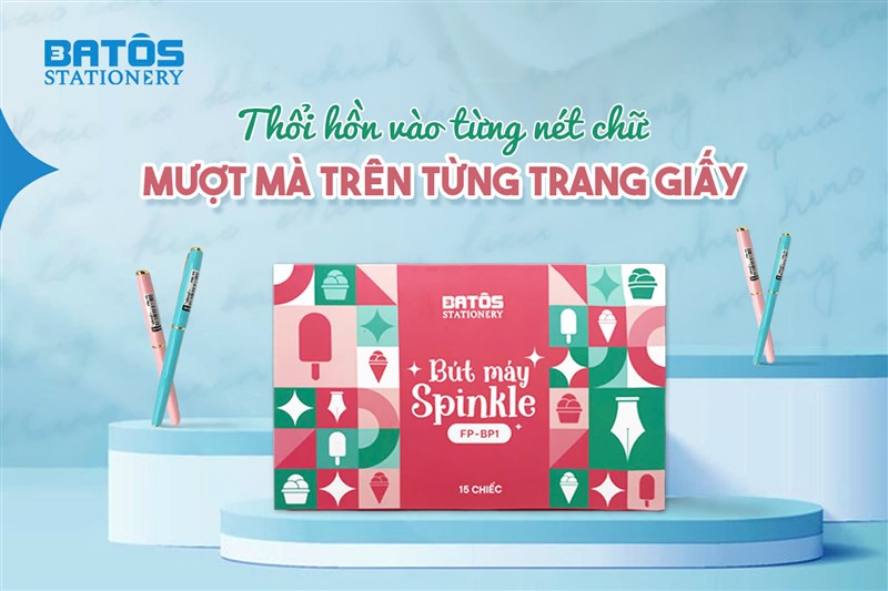 Viết mượt mà, chữ sắc nét với bút máy Spinkle Batos