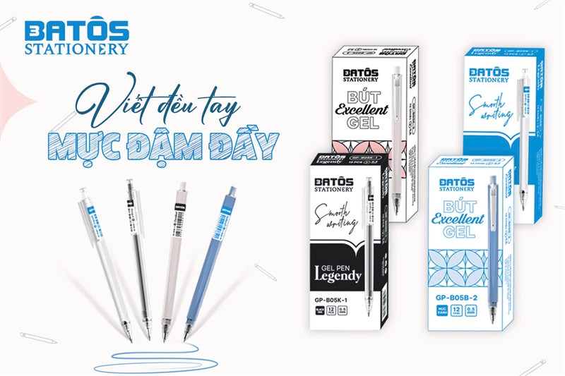 Mua bút gel thương hiệu Batos Stationery ở đâu giá tốt, chính hãng?