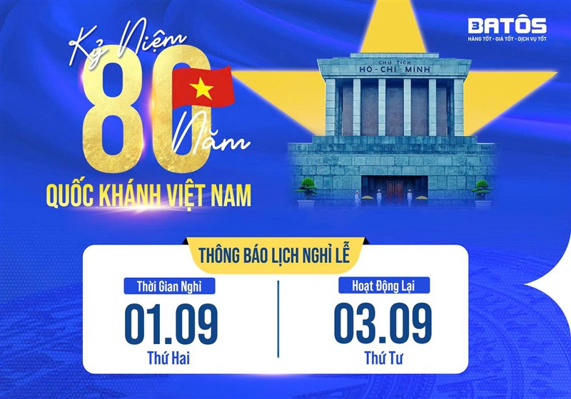 THÔNG BÁO NGHỈ LỄ QUỐC KHÁNH MÙNG 2/9