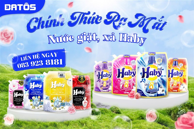 Batos chính thức ra mắt nước giặt xả Haby đến từ Thái Lan
