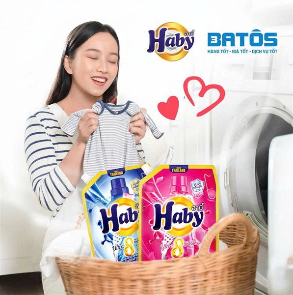 Nước giặt Haby sạch sâu vết bẩn lưu hương dài lâu suốt tuần