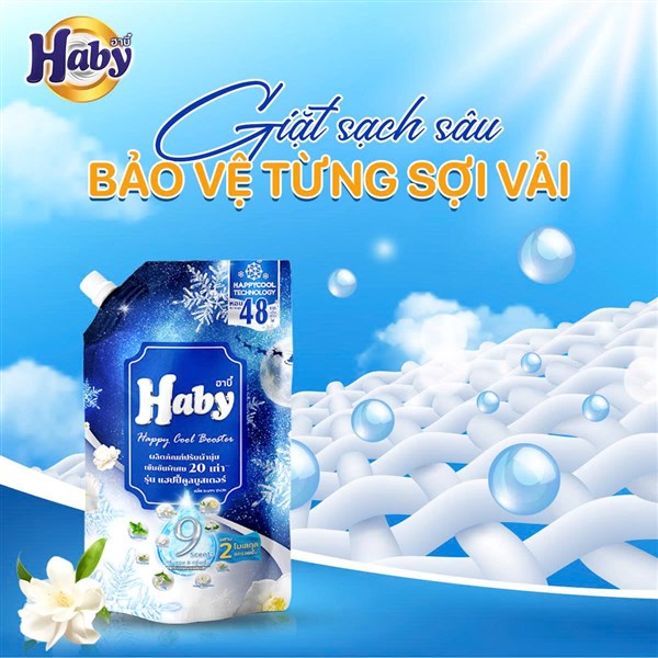 Nước giặt Haby tiết kiệm tối đa công thức đậm đặc hiệu quả gấp đôi
