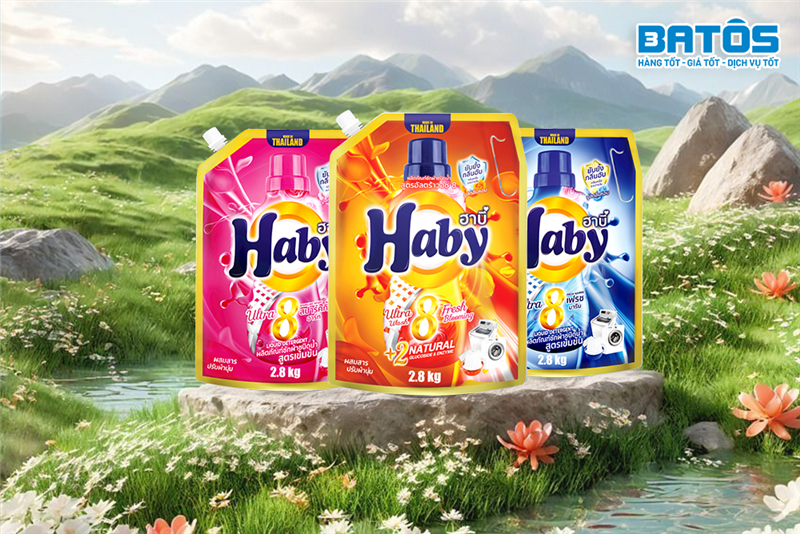 Cặp đôi nước giặt & xả Haby tối ưu hiệu quả chăm sóc quần áo