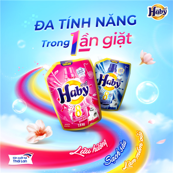 Nước giặt Haby kháng khuẩn, giải pháp cho mùa mưa ẩm ướt