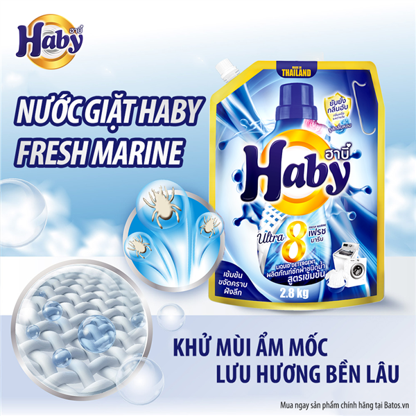 Nước giặt Haby kháng khuẩn, giải pháp cho mùa mưa ẩm ướt