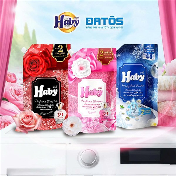 Nước xả Haby siêu mềm vải, bảo vệ sợi vải khỏi bị xơ cứng