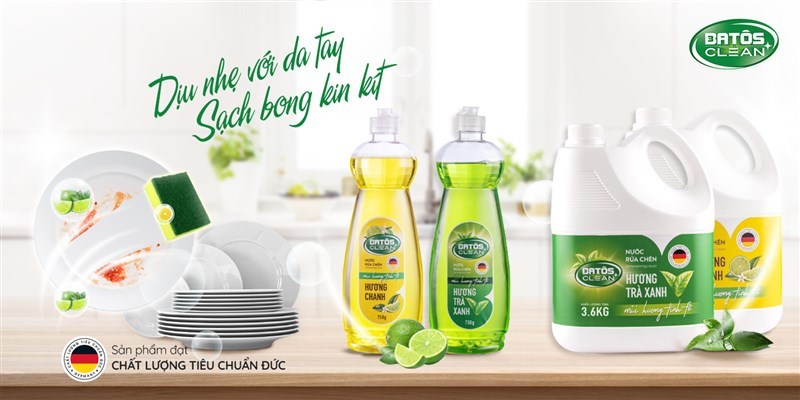Nước rửa chén Batos Clean có tốt không? Review chi tiết nước rửa chén Batos Clean