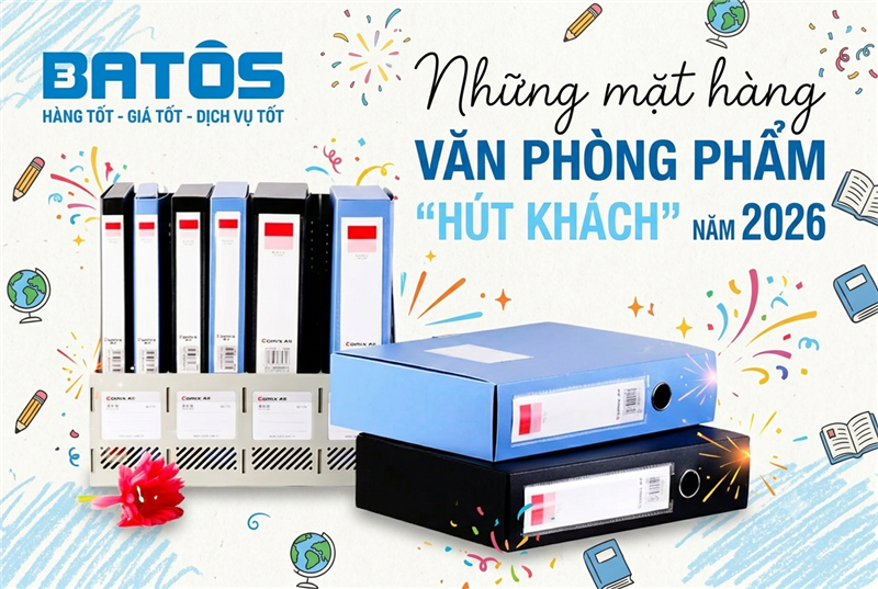 Những mặt hàng văn phòng phẩm “hút khách” năm 2026
