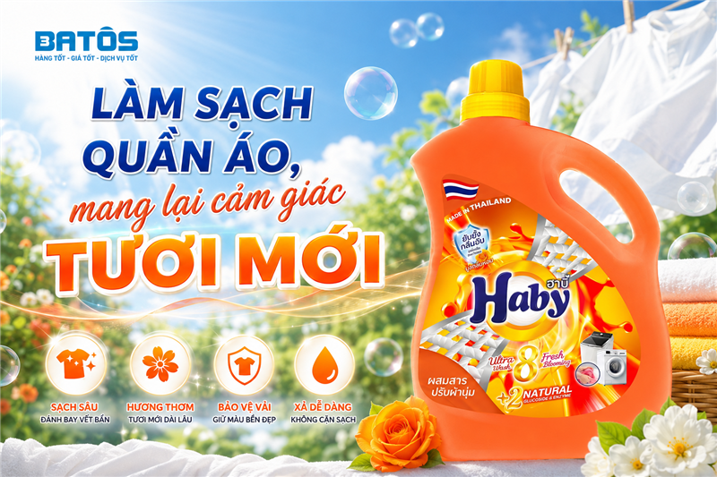Nước giặt Haby – Nâng tầm trải nghiệm chăm sóc vải mỗi ngày