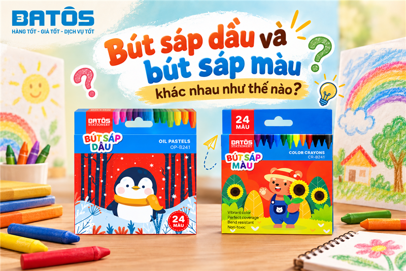 Bút sáp dầu và bút sáp màu khác nhau như thế nào?