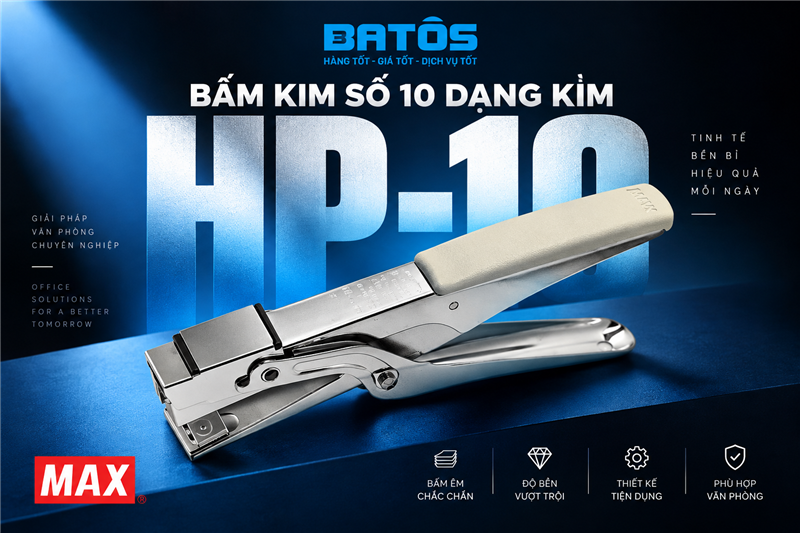 Đinh ghim dạng kìm số 10 có thể ghim bao nhiêu tờ giấy?