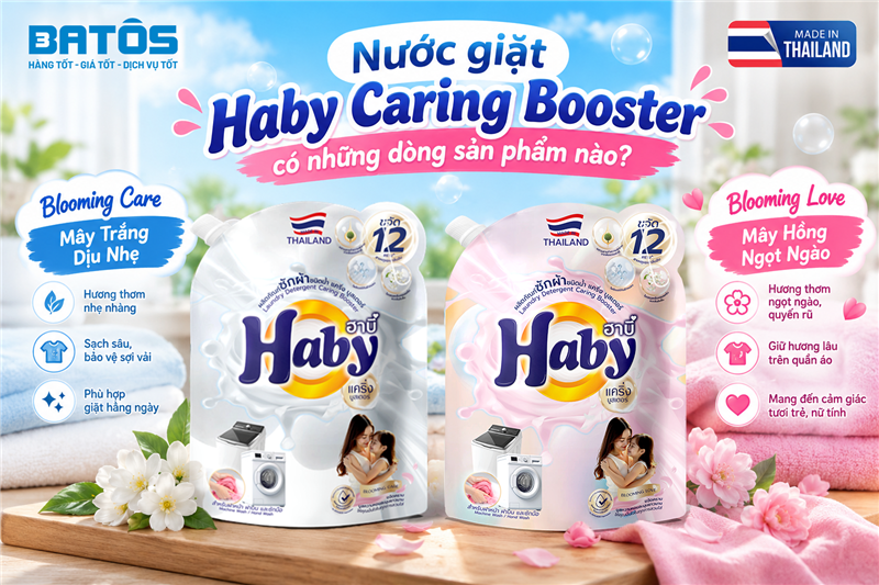Nước giặt Haby Caring Booster có những dòng sản phẩm nào?