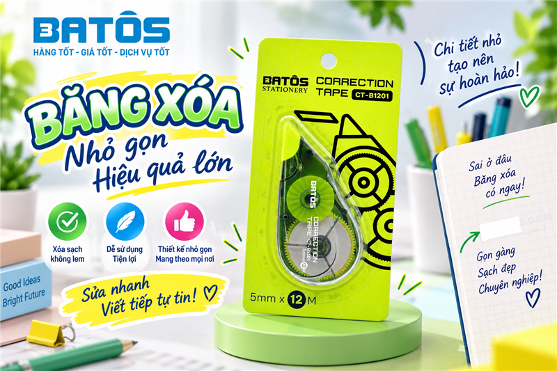 Băng xóa có tiện lợi hơn bút xóa không?