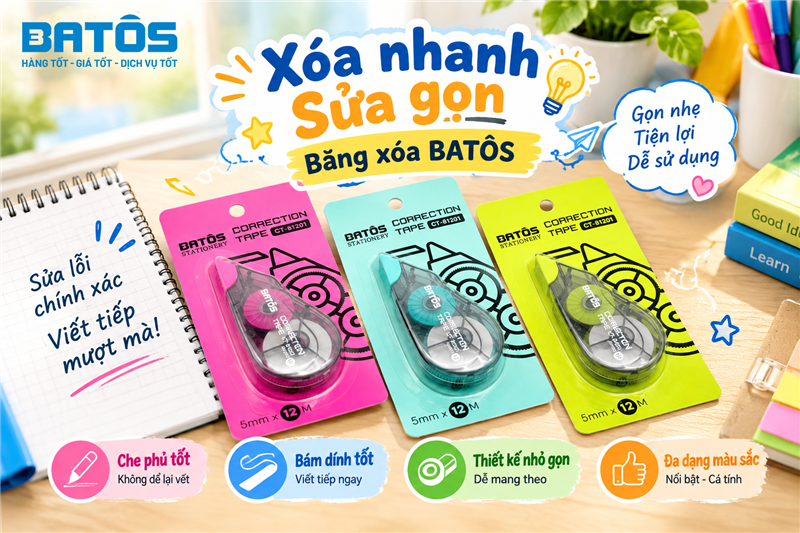 Băng xóa loại nào tốt? Kinh nghiệm lựa chọn phù hợp
