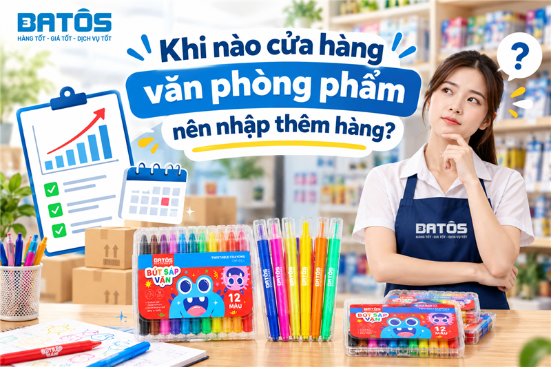 Khi nào cửa hàng văn phòng phẩm nên nhập thêm hàng?