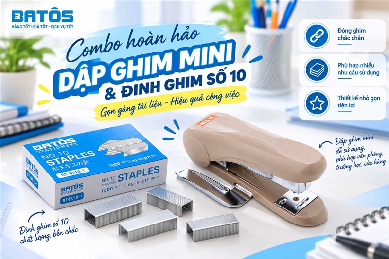 Đinh ghim số 10 có dùng chung cho mọi loại dập ghim mini không?
